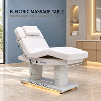 Table de massage électrique 4 moteurs avec commande au pied, réglable en hauteur, pour spa, cils, soins du visage et thérapie en salon