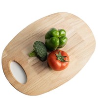 Planche à découper rectangulaire double face en bois d'hévéa durable, anti-moisissure, anti-odeur, facile à nettoyer, multifonctionnelle pour fruits et viandes