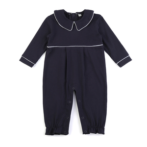 モノグラムベビーカラークリスマスボディスーツワンピースジャンプスーツキッズガール長袖ワンシーロンパース - Product Image 3