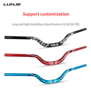LUNJEL Guidon <span class=keywords><strong>de</strong></span> vélo MTB 31.8x72/780mm Aluminium Swallow Handle Bar Rise 70mm Mountain Folding Bicycle Color Guidon - Product Image 3