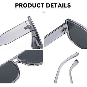 Gafas de Sol de Piloto Extra Grandes de Moda 2025 con Logotipo Personalizado, Lentes Degradadas, Protección UV400, Montura Cuadrada Grande de PC - Product Image 6