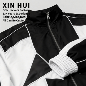 Chaqueta Cortavientos Delgada de Invierno para Hombre, Diseño Personalizado con Bloques de Color en Contraste, Estilo Techwear, Streetwear, Gótico, Bordado, Alta Calidad, Talla Grande - Product Image 3