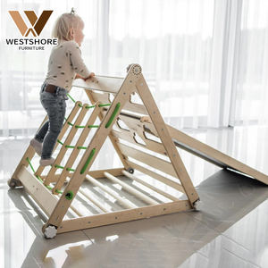 Gimnasio <span class=keywords><strong>de</strong></span> Escalada <span class=keywords><strong>de</strong></span> <span class=keywords><strong>Madera</strong></span> para Niños, Triángulo <span class=keywords><strong>Pikler</strong></span> Montessori, Estructura <span class=keywords><strong>de</strong></span> Juego Interior para Preescolar, Actividad <span class=keywords><strong>de</strong></span> Escalada para Niños Pequeños - Product Image 2