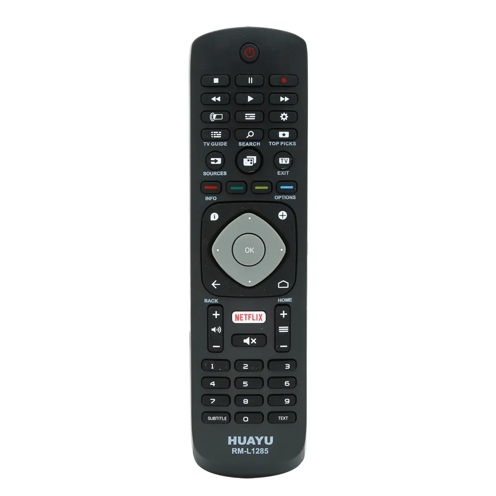 Huayu RM-L1285 Gewone Infrarood Zwart Universele Tv Afstandsbediening Voor Philips