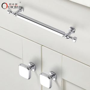 Oukali Modern <strong>French</strong> Furniture Cabinet Handle Kitchen Drawer Dresser Zinc Alloy Chrome Pull Handles - Product Image 2