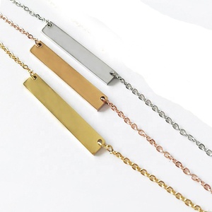 Collana Personalizzata in Acciaio Inossidabile Placcato Oro 18k con Incisione Calligrafica Araba, Lettere dell'Alfabeto Allah, Nome Personalizzato - Product Image 5