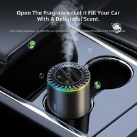 Purificateur d'air moderne pour tableau de bord, diffuseur, éclairage d'ambiance, senteurs agréables, lumières ciel étoilé, porte-gobelet - Désodorisant de voiture, aromathérapie