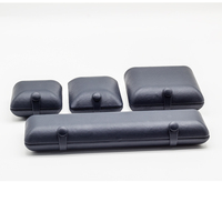 Boîte de rangement pour bijoux en plastique bleu avec logo personnalisé, en cuir PU, doublure en velours de qualité supérieure, style le plus récent, emballage de la marque Mingxin