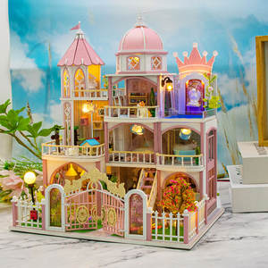 Cabaña de Madera para Armar, Juguete de Madera Hecho a Mano, Modelo de Castillo de Fantasía, Rompecabezas, Regalo para Bebés - Product Image 3