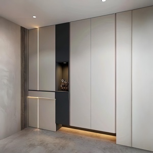 Zapatero de madera personalizado con tira de luz para el hogar, interior y exterior, para sala de estar, dormitorio, entrada, almacenamiento - Product Image 4