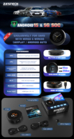 ZESTECH Carplay Box para Auto, Android 15, 12 GB + 256 GB, Módulo Carplay, Chip Qualcomm 6350, Última Versión de Carplay Inalámbrico