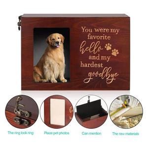 Houten dierenurn van bamboe, modern design, op maat gemaakte OEM, voor begrafenis, herdenking, of als offerdoos. - Product Image 4