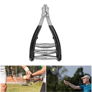 Raqueta de bádminton, abrazadera de encordado profesional, 3 resortes, raqueta de tenis de acero, abrazadera de inicio para raqueta de Bádminton de tenis, negro - Product Image 5
