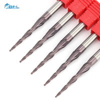 Para brocas de molino de extremo de carburo BFL, fresas de punta de bola cónica, herramientas de corte, control CNC, soporte personalizado ODM y OEM
