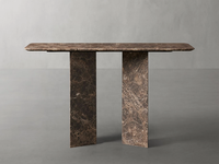Table à manger rectangulaire personnalisée moderne et luxueuse de style romain Table basse en tavertin Table console avec dessus en marbre travertin naturel
