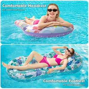 Flotador Inflable para Piscina, Hamaca Acuática, Multicolor, para Tomar el Sol en la Piscina, Playa, Fiestas al Aire Libre - Product Image 3