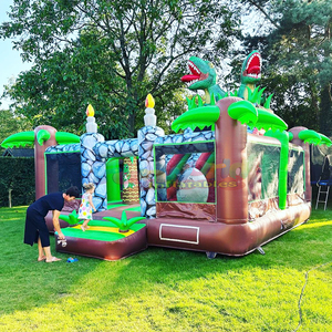 Parque de dinosaurios hinchable commercial kids bouncy castle with slide <b>inflatable</b> <b>dinosaur</b> playground - Product Image 6