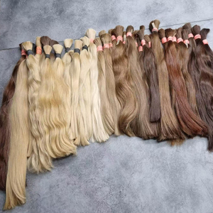 Extensiones de mechones de cabello humano rizado con trenzas de cabello humano Remy ruso eslavo europeo crudo sin procesar rubio miel para pelucas Judías - Product Image 6