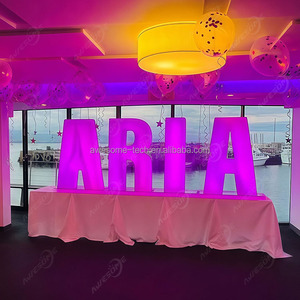 Lettres géantes personnalisées pour l'extérieur, autoportantes, grandes, en plastique, avec éclairage LED RGB changeant de couleur - Product Image 3