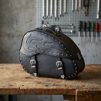 Ensemble de sacoches de moto en cuir HMB-4083A Sac latéral en PVC et aluminium étanche avec sac de casque Bagages de voyage pour moto