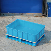 Caisse en plastique HDPE solide de haute qualité, empilable, écologique, recyclable, pour la chaîne du froid, idéale pour le stockage des fruits