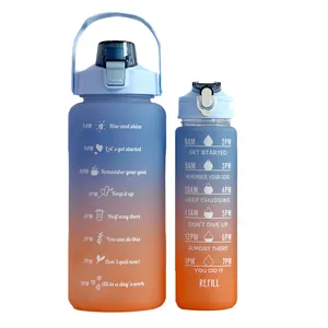 2 liter 32oz water bottle set lower shipping cost for 2bottles plastic time marker bottle