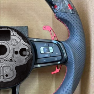 Volante de Fibra de Carbono Forjado Personalizado, Apto para Volkswagen <span class=keywords><strong>Golf</strong></span> <span class=keywords><strong>Mk7</strong></span> 7.5 <span class=keywords><strong>GTI</strong></span> GTS GTD GTE R Line Polo <span class=keywords><strong>GTI</strong></span> <span class=keywords><strong>MK7</strong></span> - Product Image 4