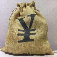 Pochette à cordon de jute marron personnalisée en gros sac à main de conception intéressante sac cadeau à cordon de jute réutilisable promotionnel