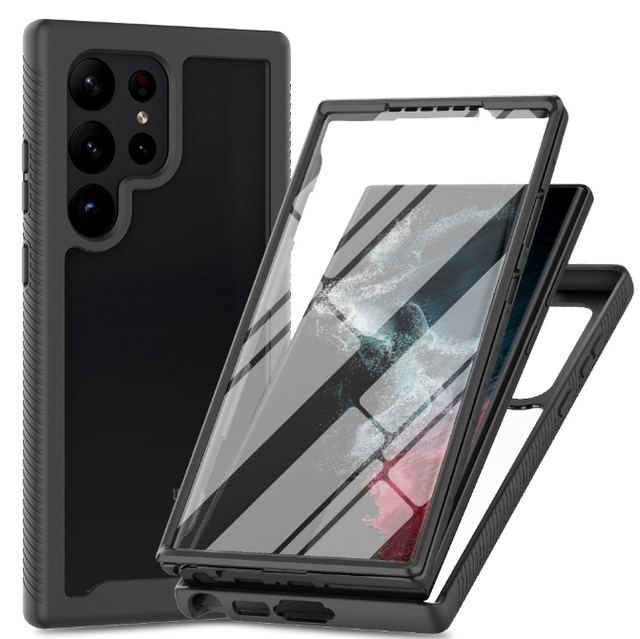 GSCASE Full Body Heavy Duty Shockproof Snowproof Protective Bumper Case With Built-in Screen Protector for Samsung S24 Ultra