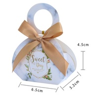 Boîte à bonbons personnalisée pour mariage avec ruban, boîtes d'emballage pour bonbons, souvenirs de mariage, fête d'anniversaire, Noël, baby shower, boîte cadeau