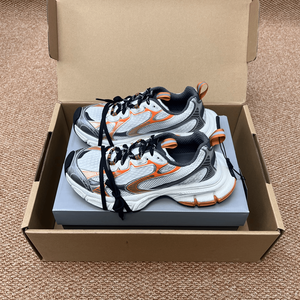 Zapatillas Deportivas de Plataforma con Malla Blanca, Gris y Naranja, Transpirables, Estilo Urbano - Product Image 1