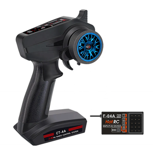 Hotrc CT-4A CT-6A 4CH 2.4GHz đài phát thanh hệ thống <span class=keywords><strong>Transmitter</strong></span> điều khiển từ xa <span class=keywords><strong>Receiver</strong></span> cho <span class=keywords><strong>RC</strong></span> Xe thuyền Tank - Product Image 3