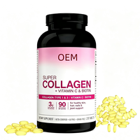 Comprimés de Super Collagène OEM Marque Privée 270 Unités Vitamine C Biotine Approvisionnement en Gros Marque Personnalisée