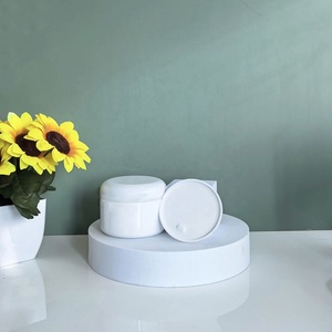 Wholesale Customization Plastic PP Cream <b>Jar</b> Large Capacity 200ml 250ml 300ml 500ml with Silver Edge <b>Empty</b> Cosmetic Packaging - Product Image 2