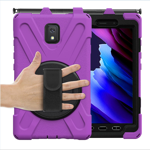Rotation Stand Adjust Hand Strap Soft Silicone Bumper Pencil Holder Tablet case for Samsung Galaxy Tab Active 3 8.0  active 5