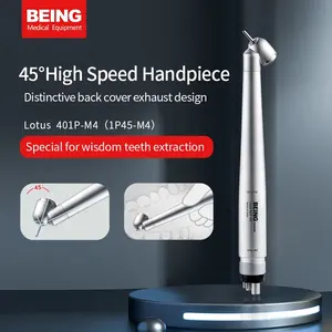 BEING Custom Dental Product Dental 45 Degree Surgical Air Turbine Handpiece High Speed Stainless Body Fiber Optic Air Rotor