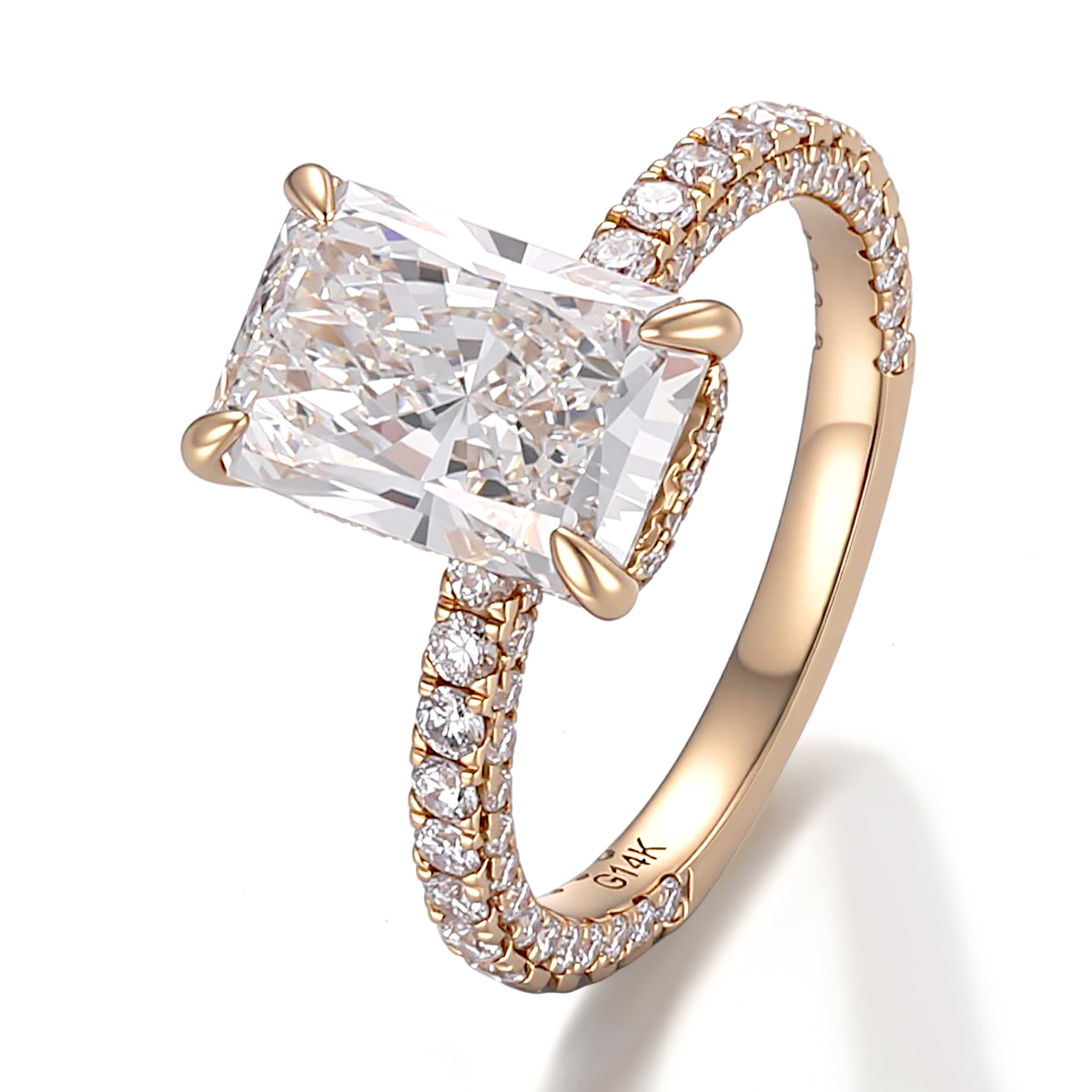 แหวนเพชรแล็บ 10Kgold แท้