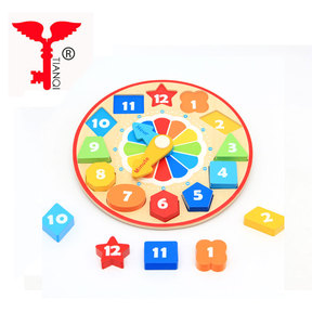 Nouveau <span class=keywords><strong>horloge</strong></span> éducative <span class=keywords><strong>3d</strong></span> puzzles en bois pour enfants - Product Image 4