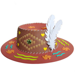 OEM DIY Colorful EVA <b>Foam</b> Sun Hat Kit Kids Handmade Art <b>Craft</b> Set for Preschool Kindergarten Birthday - Product Image 2