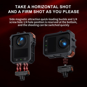 Osmo 360 Cadre de protection en alliage d'aluminium antichoc avec support de cage et capuchon d'objectif - Étui de protection complet pour caméra d'action - Product Image 5