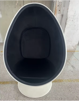 Fauteuil œuf pivotant moderne classique en fibre de verre avec coussin en tissu pour la maison, le bureau, le salon, la chambre, l'appartement, l'hôtel, le parc