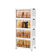 Boîte de rangement portable épaissie avec roulettes pivotantes et armoire pliable, idéale pour le rangement dans la cuisine, la chambre et le salon