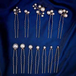 Set di forcine per capelli da sposa NYY MAY di alta qualità, fatte a mano in lega, 9,2 cm, per abiti da sposa, acconciature alla moda e servizi fotografici. - Product Image 3