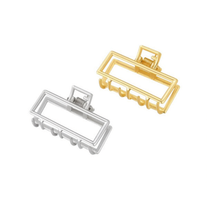 Pinces à cheveux Z 4,5 cm, rectangulaires, en métal, pour femmes, style simple, usage quotidien - Product Image 3