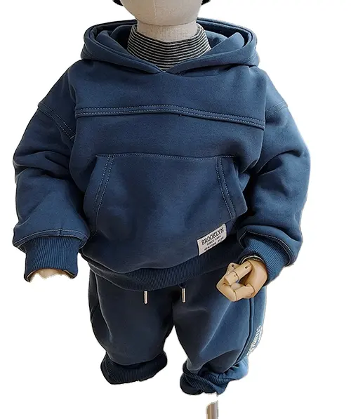 Autumn 2 PCS Casual Kids Sweat Suits Woolen Boys clothing sets High Quality Suit