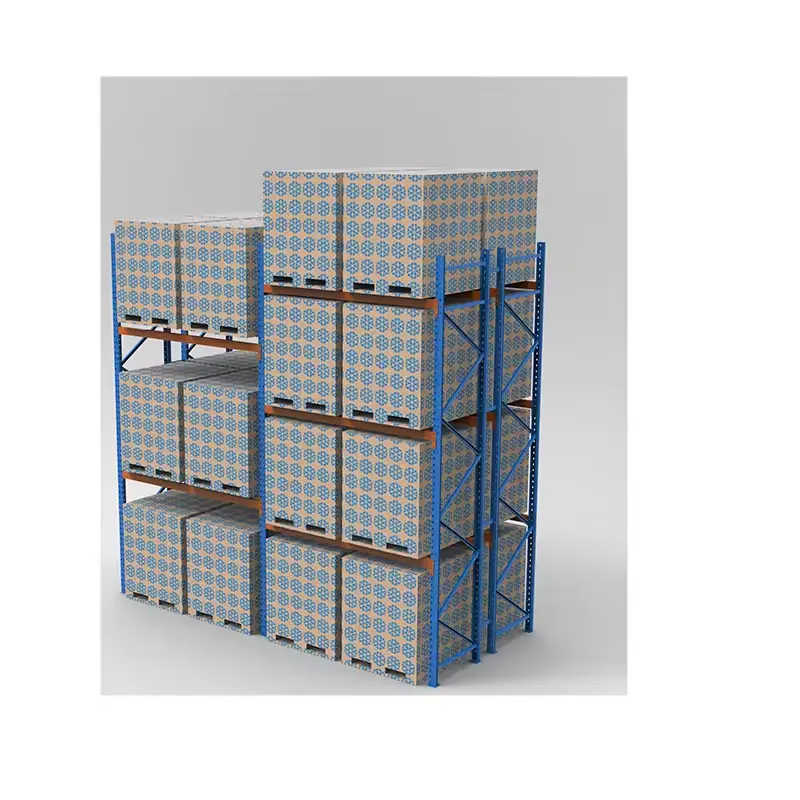 スチールラッキングメーカーは、棚に頑丈なパレット収納認定倉庫ラッキングシステムを組み立てます