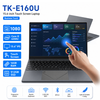 Ordinateur portable professionnel personnalisé avec écran tactile Full HD de 15,6 pouces, processeur Intel I5 6200U, 16 Go de RAM, 512 Go de SSD, clavier rétroéclairé