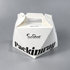 Sunshine Customized logo Birthday Packaging Cake Box Cardboard Cupcake Pastry Bakery Cake Paper Box - Product Image 6