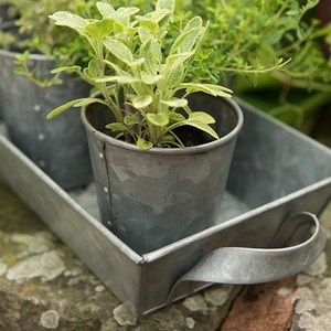 Maceta Rectangular galvanizada hecha a mano, maceta decorativa para el hogar, jardín, fiesta, suelo, uso, forma de diseño - Product Image 3