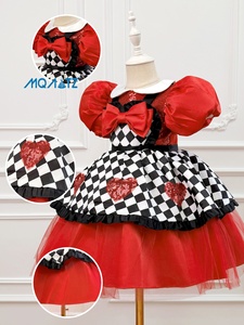 MQATZ Halloween Kids' Cosplay Party Costumes <strong>Queen</strong> of Hearts Print Playing Card <strong>Queen</strong> Dress - Product Image 6